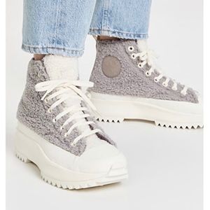 Converse Run Star Hike platform Size 7  Grey